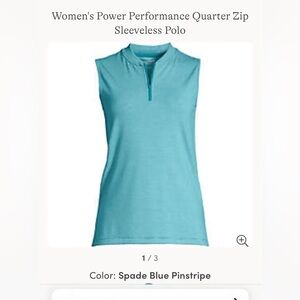 Lands End quarter zip sleeveless polo size XS . NWT . See pics for deets .